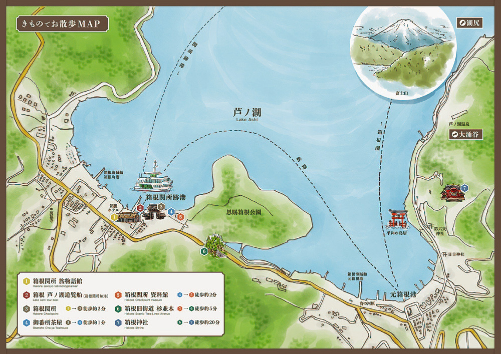 箱根芦ノ湖周辺マップ